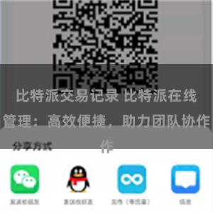 比特派交易记录 比特派在线管理：高效便捷，助力团队协作